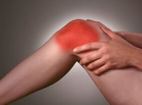 Symptoms of joints are severe pain in the knee area