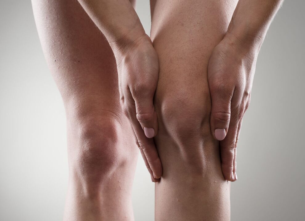 Osteoarthritis of the knee, characterized by pain and stiffness